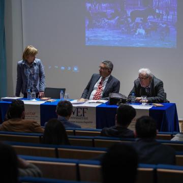 Prof. Dr. İlber Ortaylı ve Haytap Başkanı Av. Ahmet Kemal Şenpolat / MEF Üniversitesi